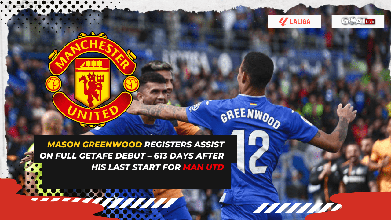 Mason Greenwood Provides Assist on Full Getafe Debut – First Start in 613 Days Since Last Appearance for Man Utd